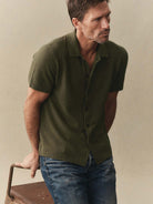 Arlo Sweater Polo- Cilantro Taylor Stitch Shirts