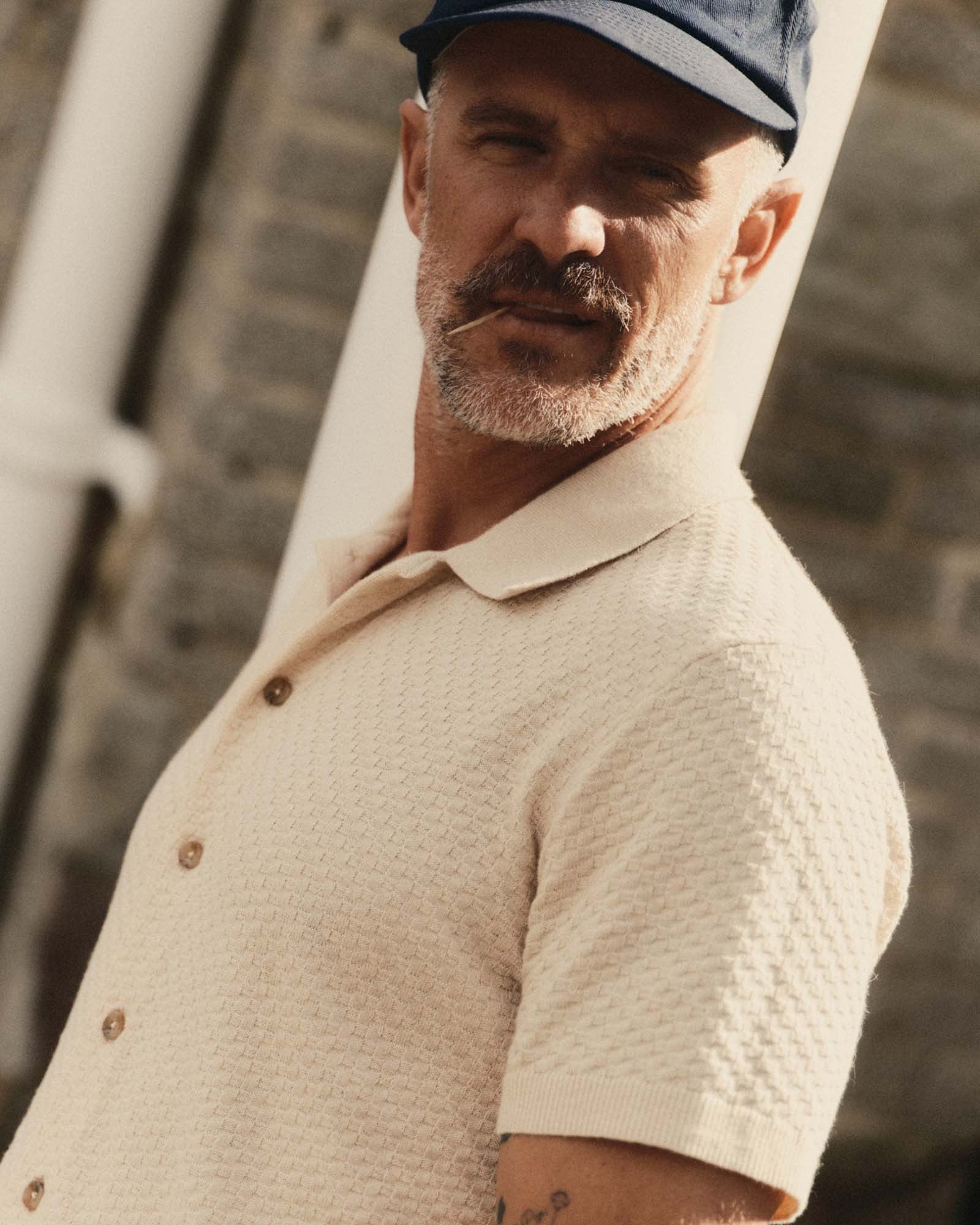 Arlo Sweater Polo- Oat Taylor Stitch Shirts
