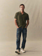 Arlo Sweater Polo- Cilantro Taylor Stitch Shirts
