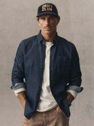 Jack Shirt- Rinsed Indigo Japanese Jacquard Dot Taylor Stitch Shirts