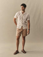 Davis Shirt- White Embroidered Stripe Taylor Stitch Shirts