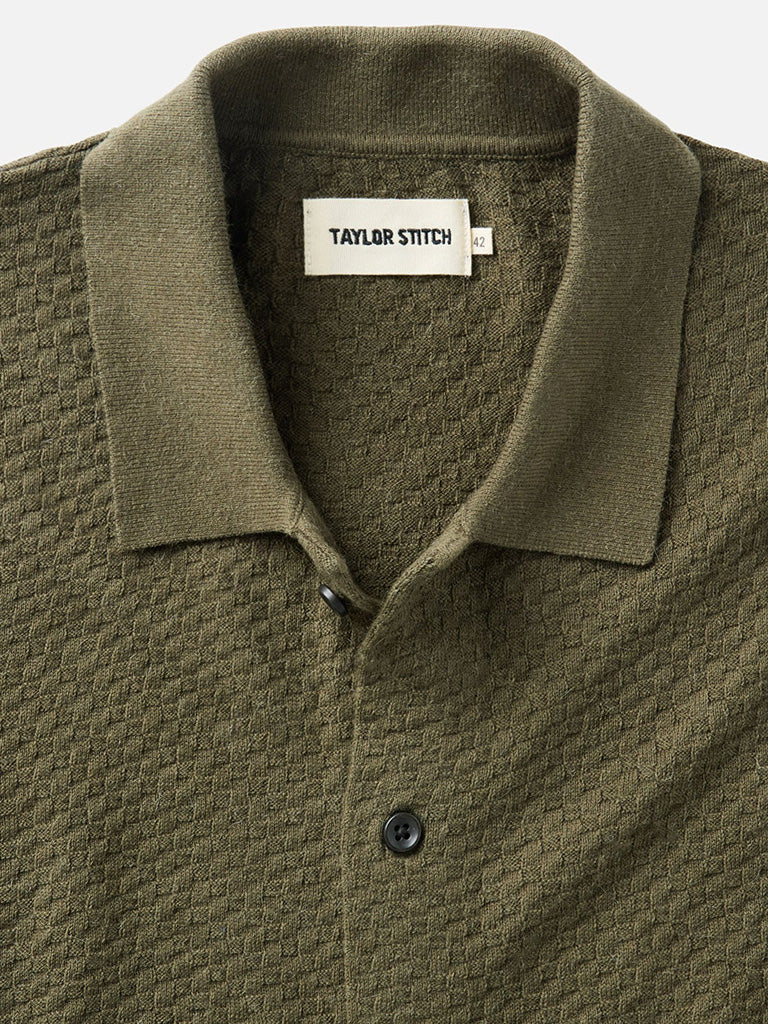 Arlo Sweater Polo- Cilantro Taylor Stitch Shirts