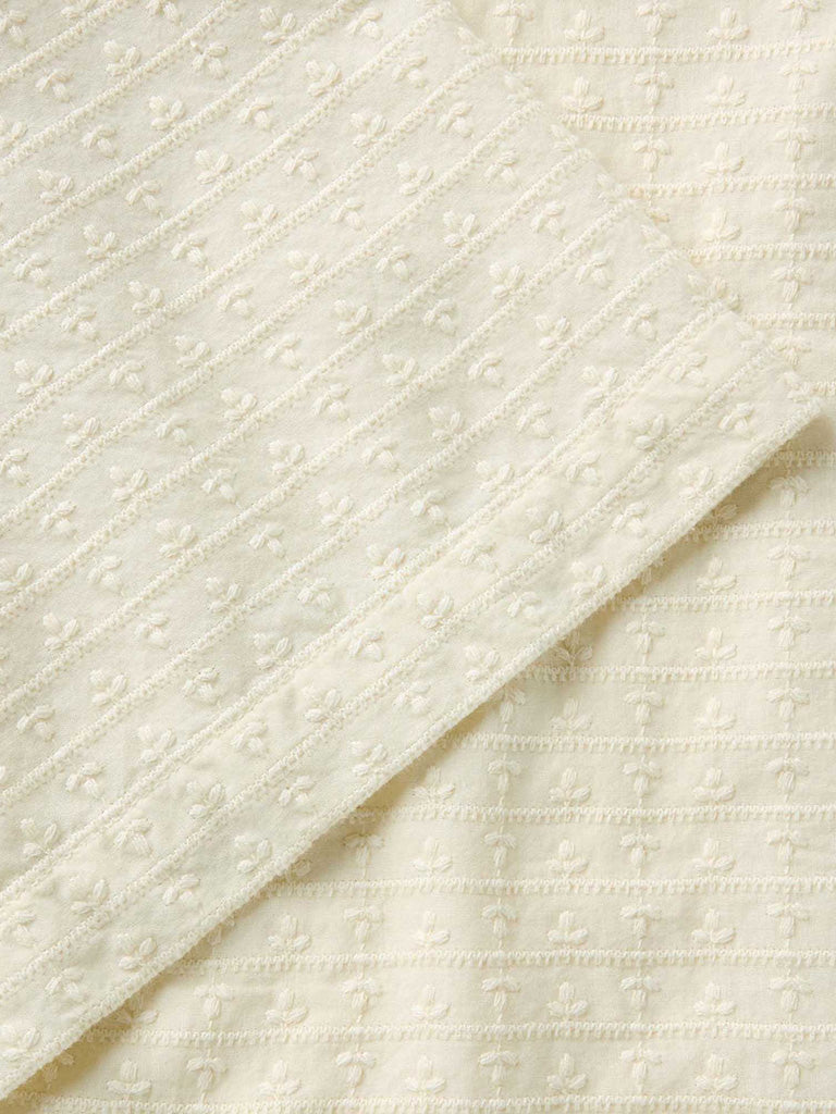 Davis Shirt- White Embroidered Stripe Taylor Stitch Shirts