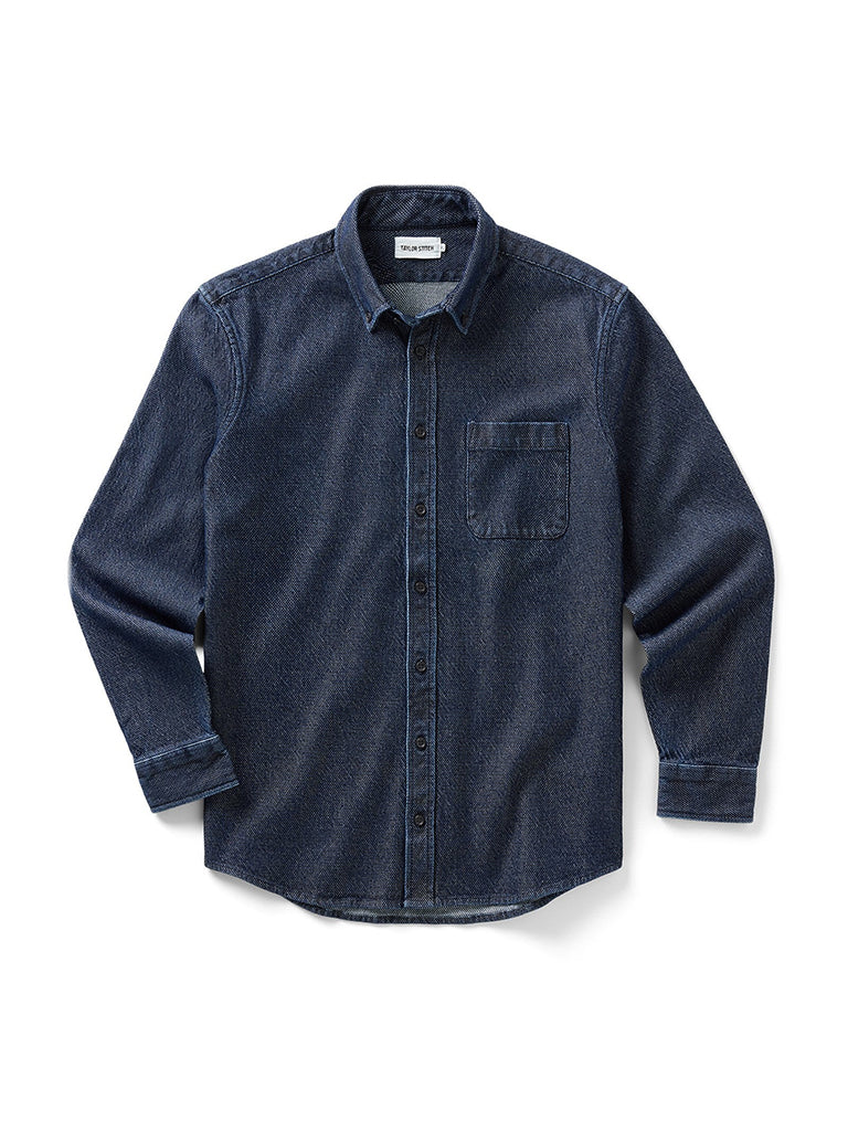 Jack Shirt- Rinsed Indigo Japanese Jacquard Dot Taylor Stitch Shirts