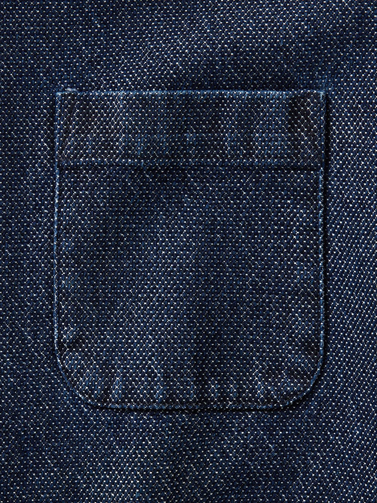 Jack Shirt- Rinsed Indigo Japanese Jacquard Dot Taylor Stitch Shirts