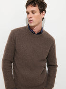 Jordan Sweater- Heather Espresso Cashmere Alex Mill Sweaters