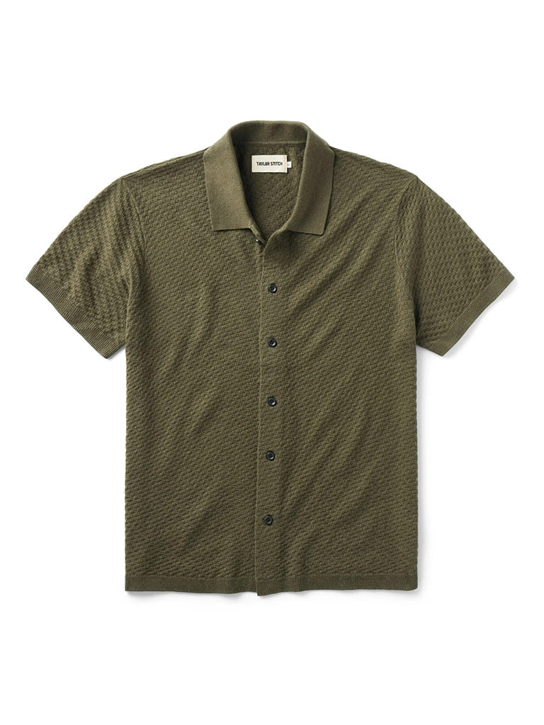 Arlo Sweater Polo- Cilantro Taylor Stitch Shirts