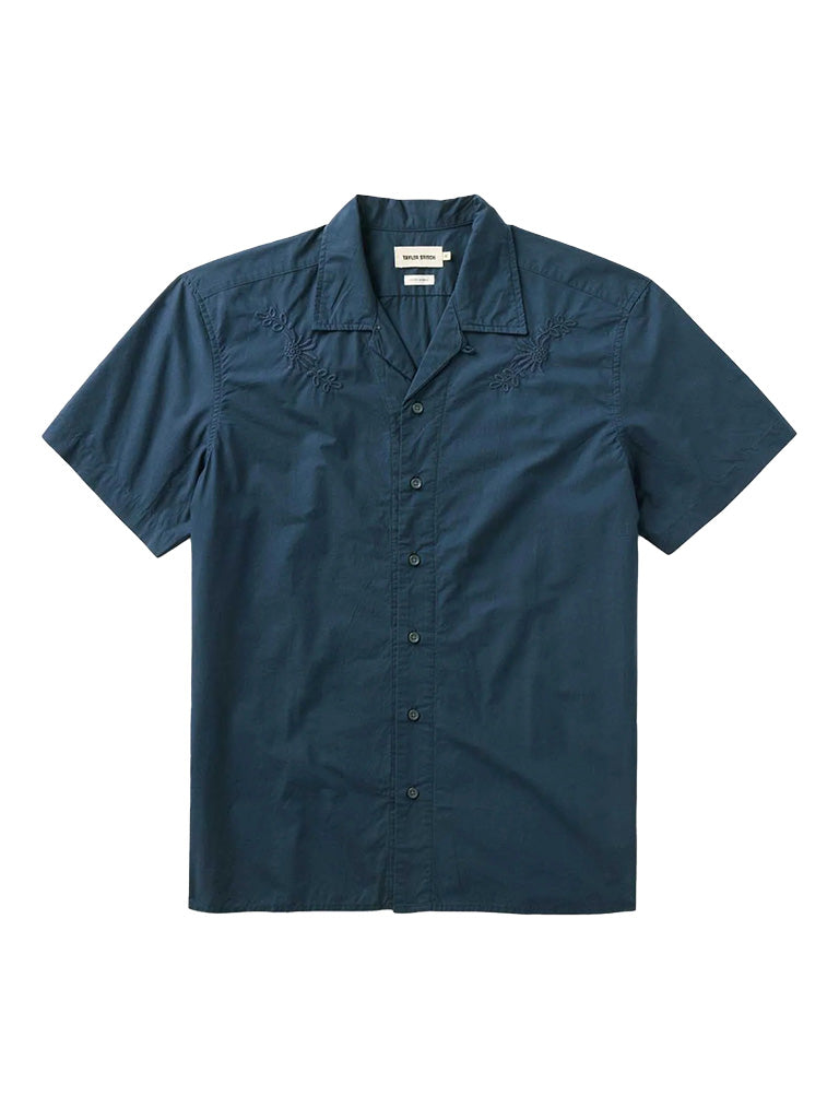 Davis Shirt- Navy Floral Embroidery Taylor Stitch Shirts
