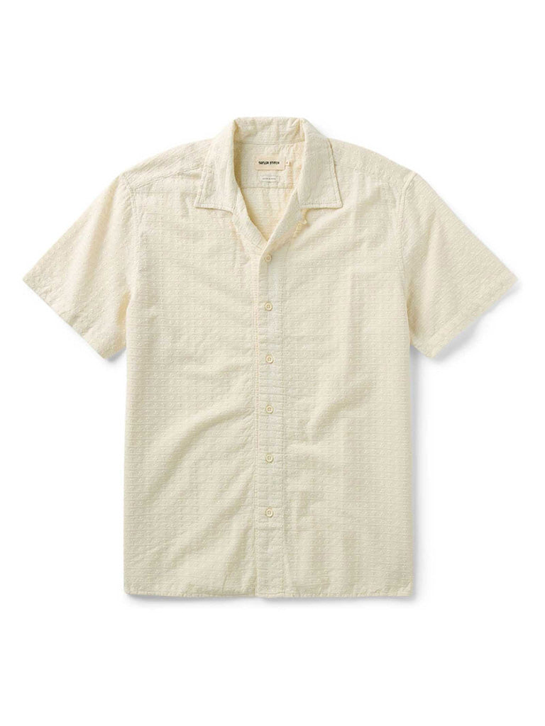 Davis Shirt- White Embroidered Stripe Taylor Stitch Shirts
