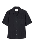 Floral Eyelet Shirt- Black Corridor Shirts