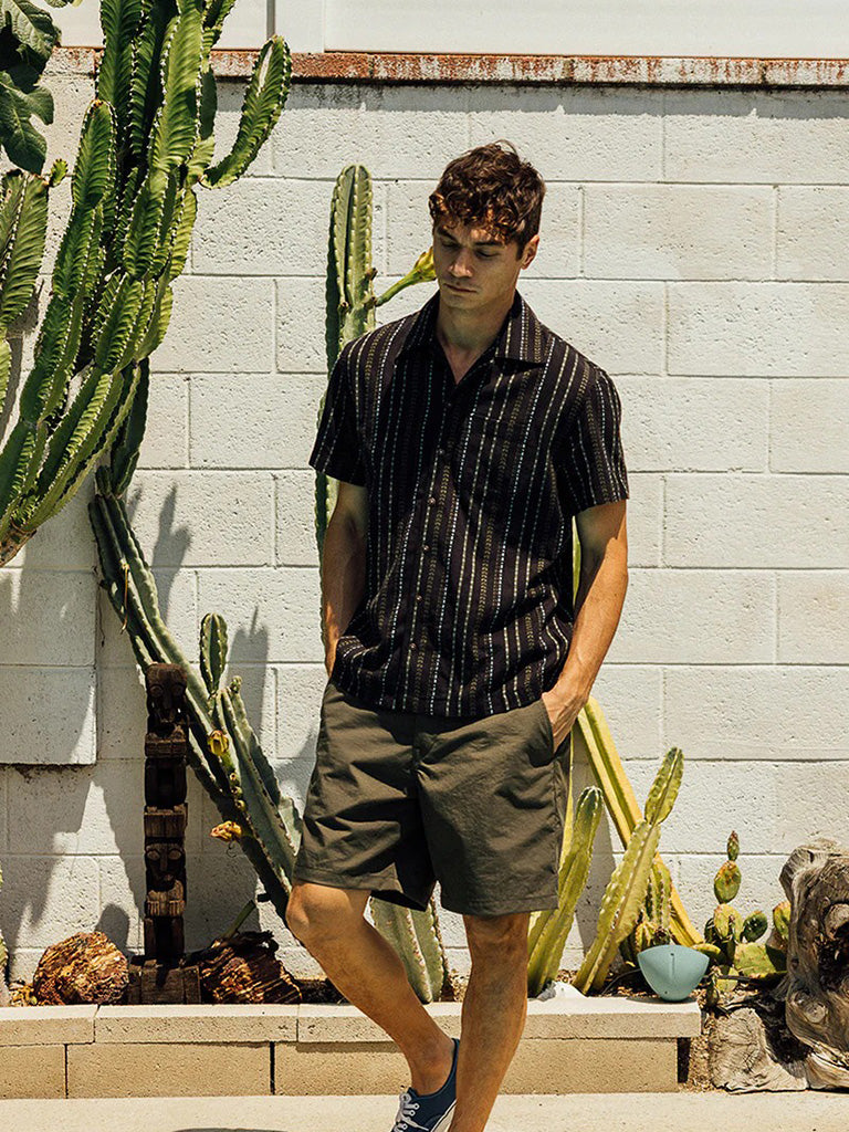 Scoop Short- Military Green Taslan Hiroshi KATO Shorts