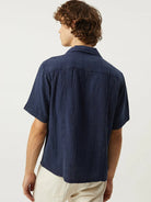 Double Cloth SS Shirt- Navy Corridor Shirts