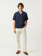 Double Cloth SS Shirt- Navy Corridor Shirts