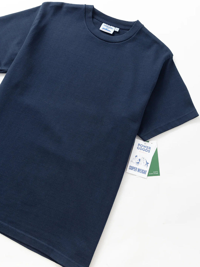 Super Weight Tee- Navy Blue Power Goods Tee Shirts