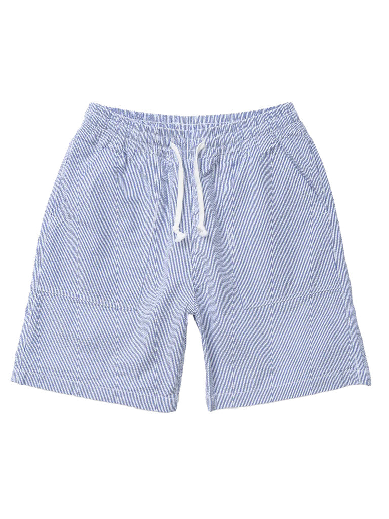 Seersucker Chef Short- Navy Stripe Service Works Shorts
