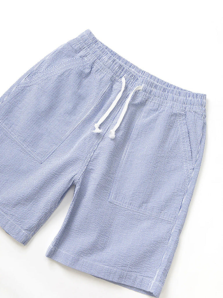 Seersucker Chef Short- Navy Stripe Service Works Shorts