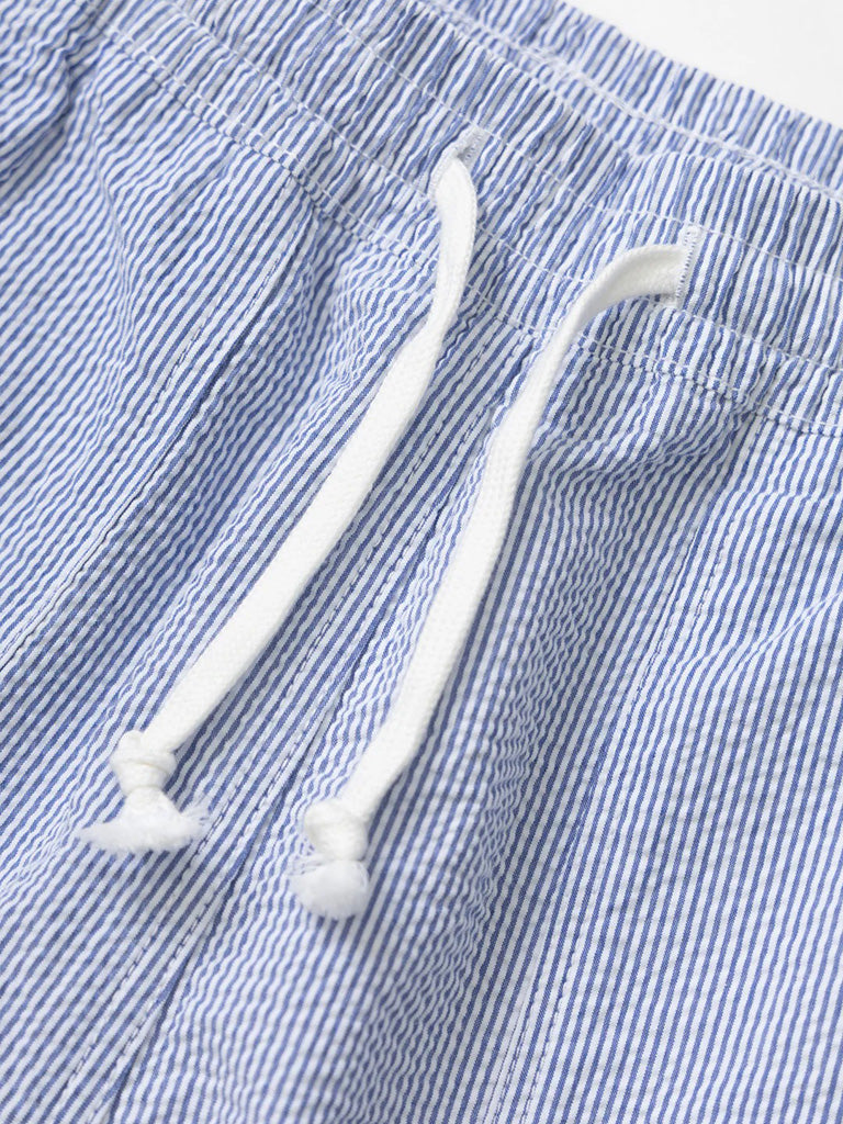Seersucker Chef Short- Navy Stripe Service Works Shorts