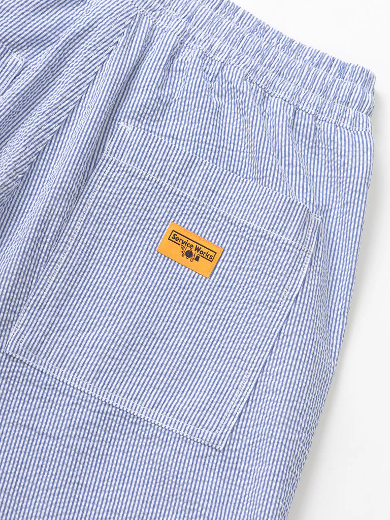 Seersucker Chef Short- Navy Stripe Service Works Shorts