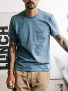 Organic Cotton Tee- Dyed Indigo - Eames NW