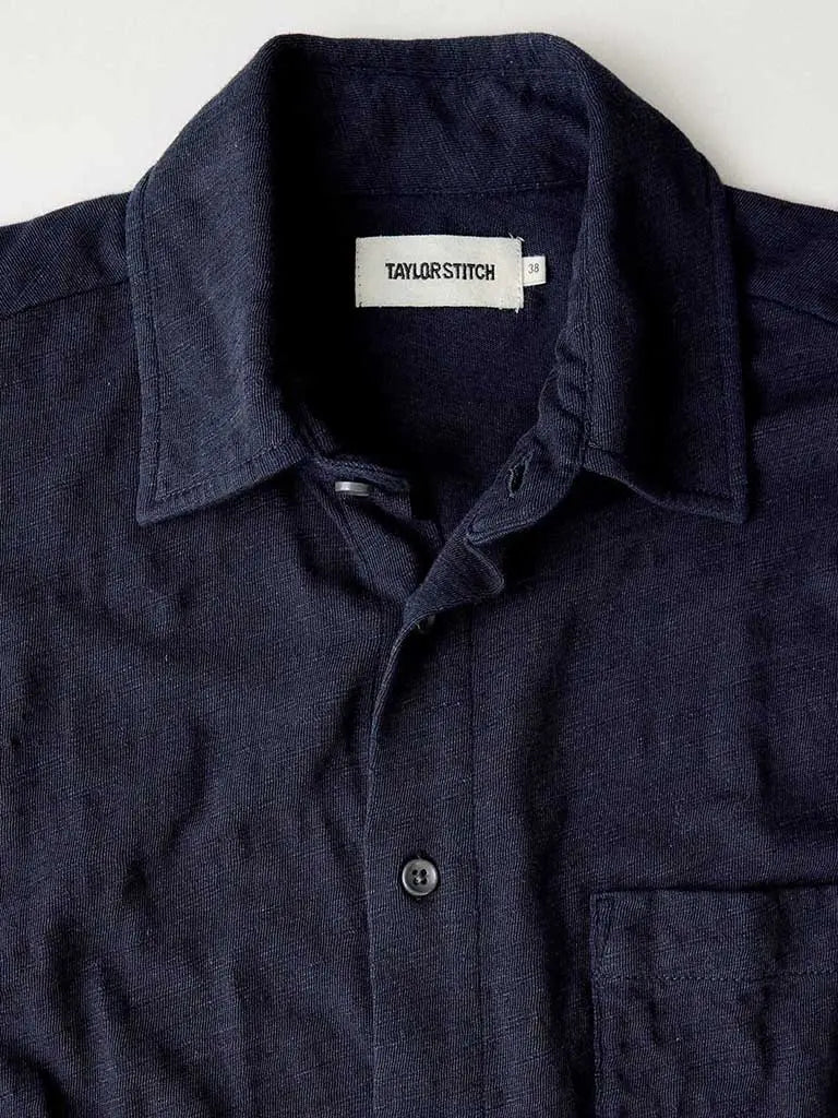 Short Sleeve California Shirt- Rinsed Indigo Taylor Stitch