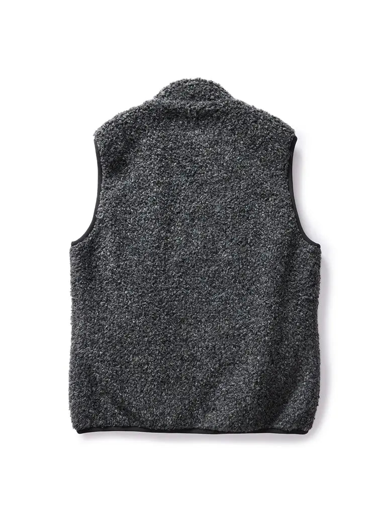 Port Vest- Coal Marl Boucle Fleece - Eames NW