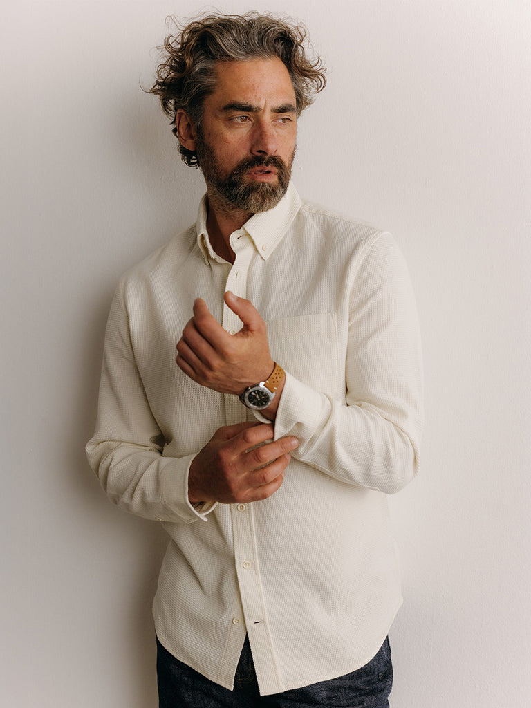 Jack Shirt- Natural Waffle Taylor Stitch Shirts