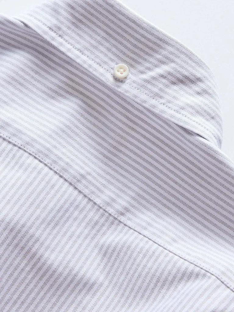 Jack Shirt- Greystone Stripe Oxford Taylor Stitch