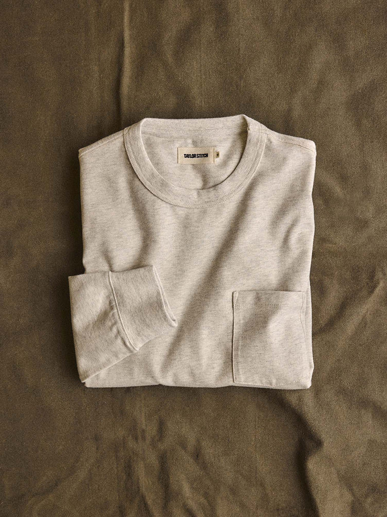 Long Sleeve Shop Tee- Oat Twist Taylor Stitch Tee Shirts