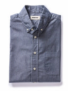 Jack Shirt- Rinsed Indigo Stripe Taylor Stitch