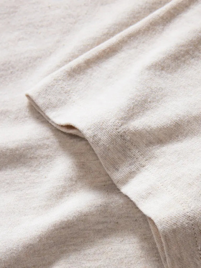 Organic Cotton Tee- Heather Oat Taylor Stitch