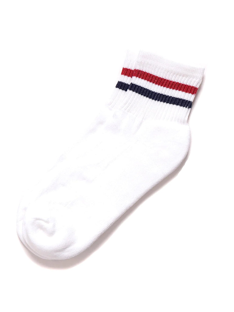 Kennedy Quarter Crew Sock- White