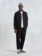 Lomond Overshirt- Black Petal Wax London