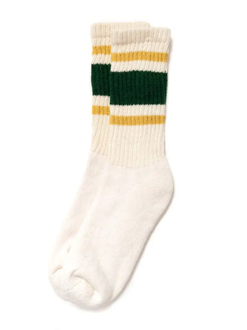 Retro Stripe Sock- Forest/Amber - Eames NW