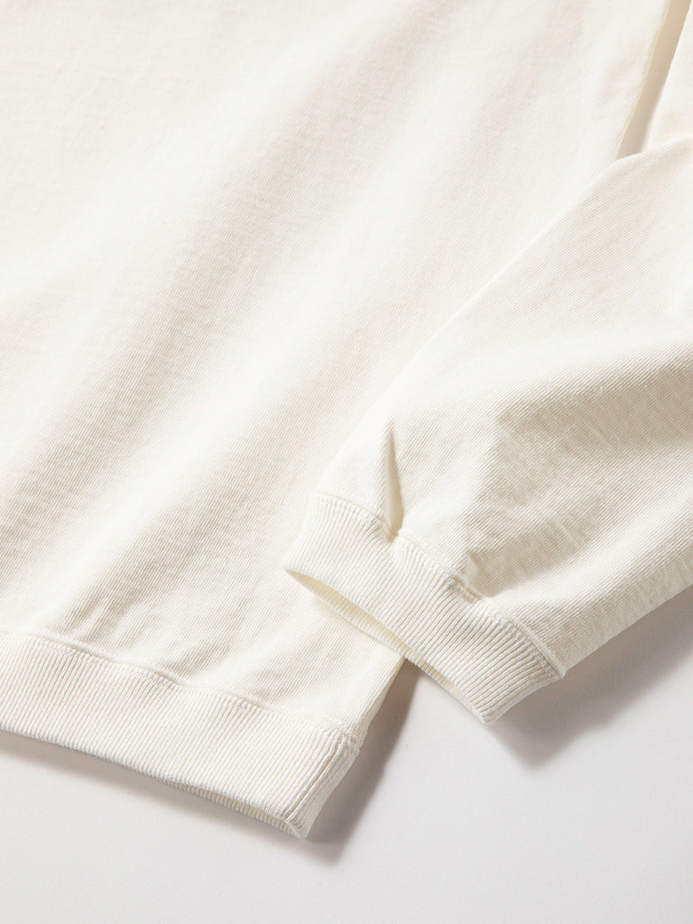 Dotsume Rib Long Sleeve Tee- Off White Jackman Tee Shirts
