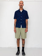 Gabe Shirt- Indigo Irregular Dot Folk Shirts