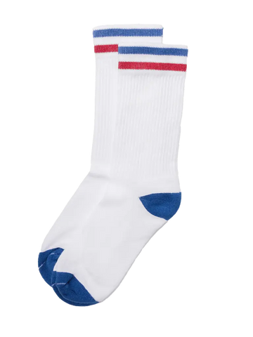 Kennedy Luxe Athletic Sock- Summer White