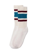 Retro Stripe- Teal/Berry American Trench Socks