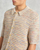 Tellaro Short Sleeve Shirt- Multicolor Twist Wax London