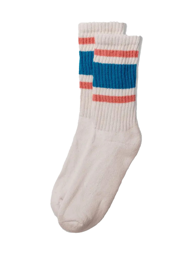 Retro Stripe Sock-Tile/Coral American Trench