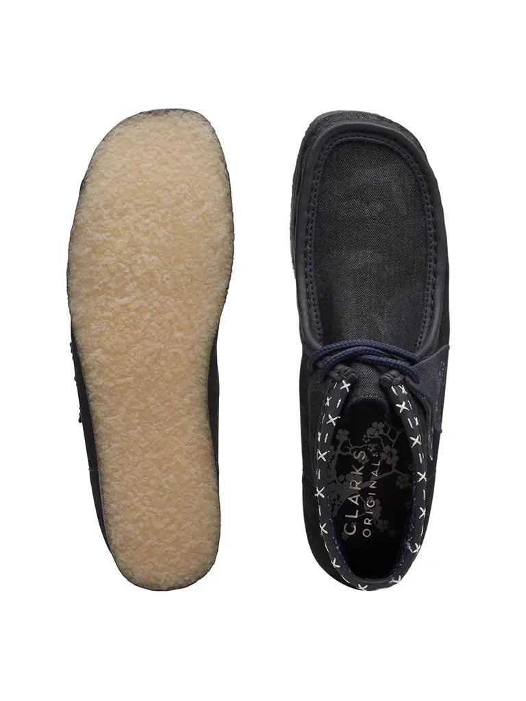 Navy blue wallabees best sale