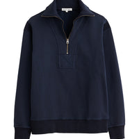 Fleece Half Zip Sweatshirt- Navy