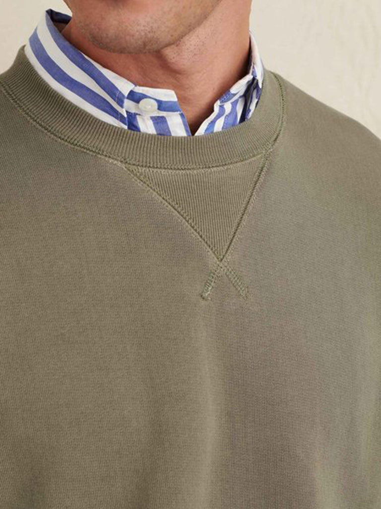 Garment Dyed Crewneck Sweatshirt- Olive