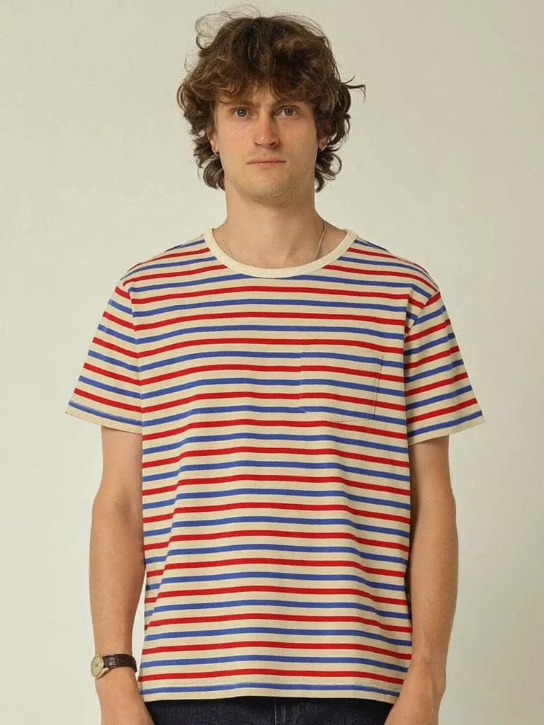 Striped Tee- Red/Blue