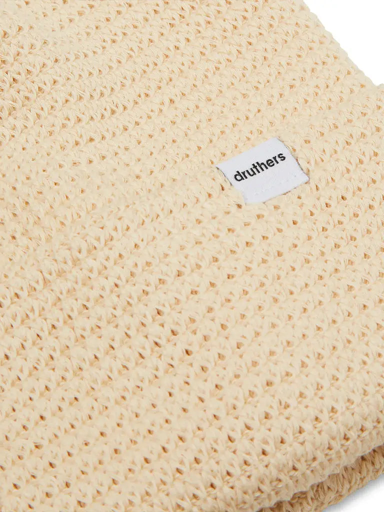 Organic Cotton Waffle Knit Beanie- Off White - Eames NW
