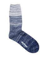 Organic Cotton Gradient Crew Sock - Cream/Navy - Eames NW