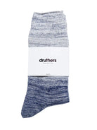 Organic Cotton Gradient Crew Sock - Cream/Navy - Eames NW