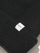 Organic Cotton Waffle Knit Beanie- Black - Eames NW