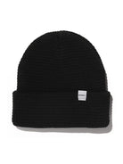 Organic Cotton Waffle Knit Beanie- Black - Eames NW