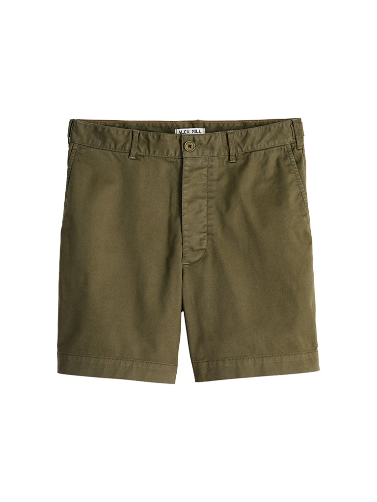 Flat Front Chino Shorts- Olive