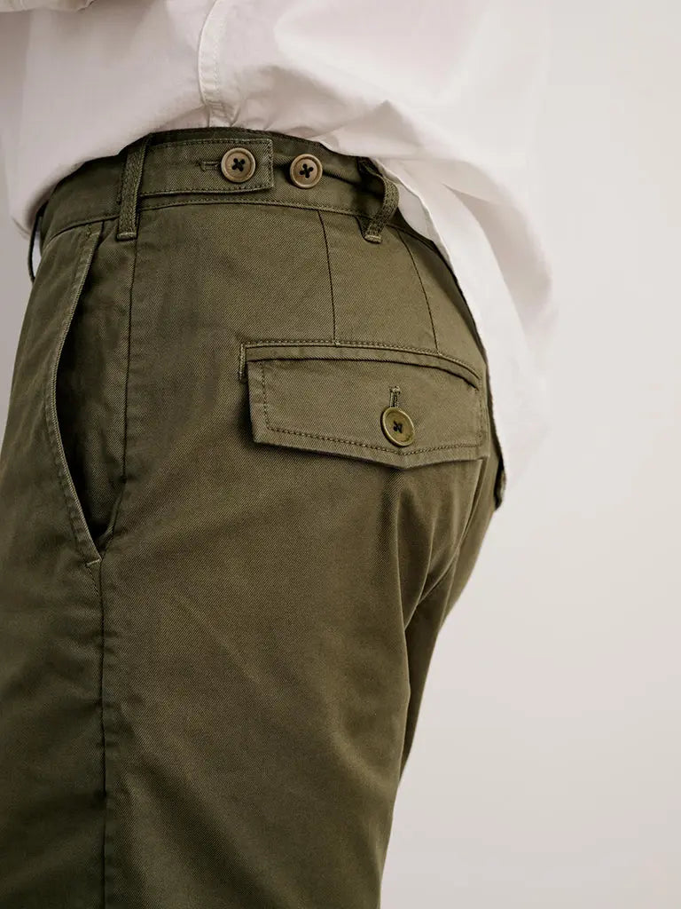 Alex 2024 Mill Sz 33 Mens Flat Front Shorts in Chino Vintage Khaki